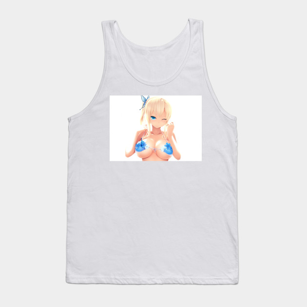 Sena Kashiwazaki Blue Bra